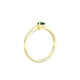 By Request 9ct Yellow Gold 4 Claw Pear Cut Emerald Ring - Ring Size E