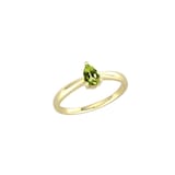 By Request 9ct Yellow Gold 4 Claw Pear Cut Peridot Ring