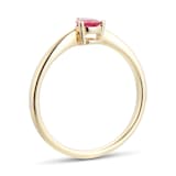 By Request 9ct Yellow Gold 4 Claw Pear Cut Ruby Ring