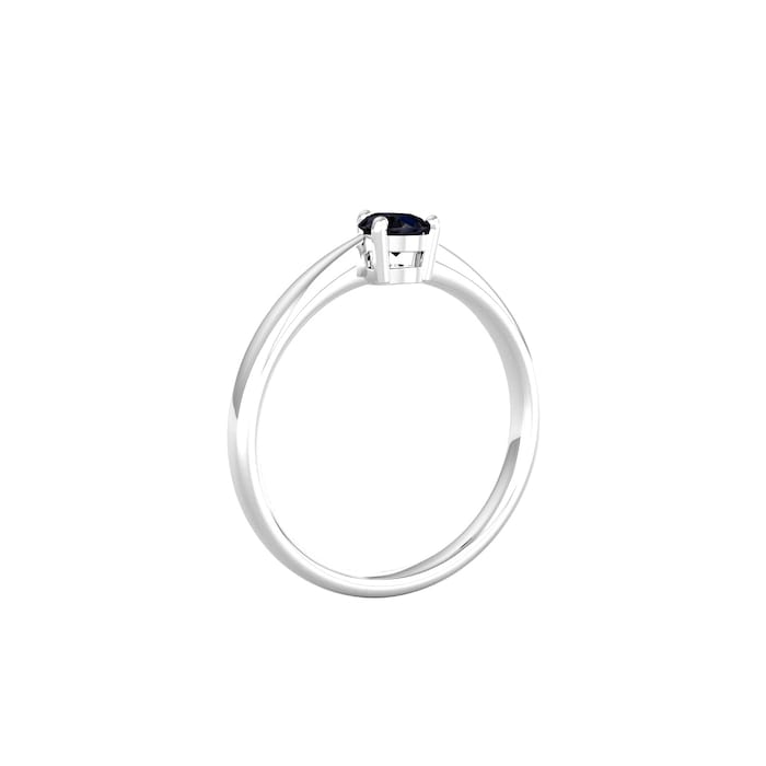 By Request 9ct White Gold 4 Claw Pear Cut Sapphire Ring