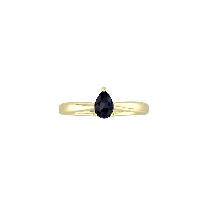 By Request 9ct Yellow Gold 4 Claw Pear Cut Sapphire Ring