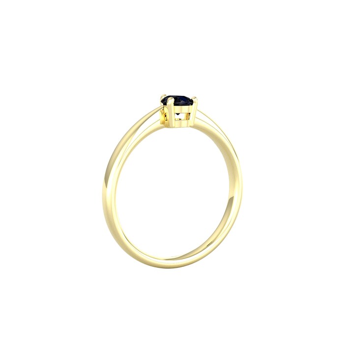By Request 9ct Yellow Gold 4 Claw Pear Cut Sapphire Ring