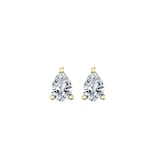 By Request 9ct Yellow Gold 4 Claw Pear Cut 0.80ct Diamond Stud Earrings