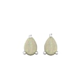 By Request 9ct White Gold 4 Claw Pear Cut Opal Stud Earrings