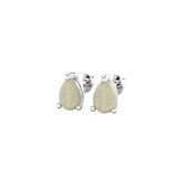 By Request 9ct White Gold 4 Claw Pear Cut Opal Stud Earrings