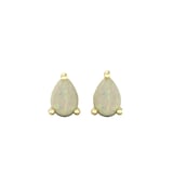 By Request 9ct Yellow Gold 4 Claw Pear Cut Opal Stud Earrings