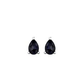 By Request 9ct White Gold 4 Claw Pear Cut Sapphire Stud Earrings