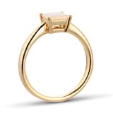 By Request 9ct Yellow Gold 4 Claw Square Opal 5mm x 5mm Ring