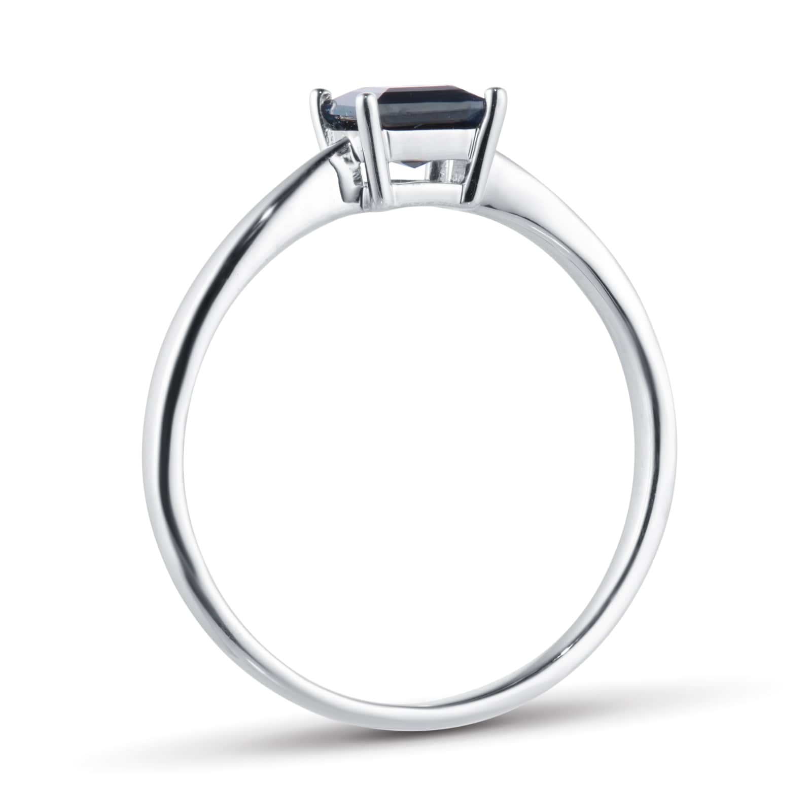 By Request 9ct White Gold 4 Claw Square Sapphire 5mm x 5mm Ring- Ring Size L.5 By Request 9ct White Gold 4 Claw Square Sapphire 5mm x 5mm Ring- Ring Size L.5