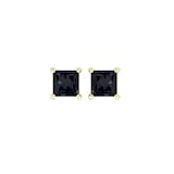 By Request 9ct Yellow Gold 4 Claw Square Sapphire 5mm x 5mm Stud Earrings
