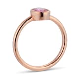 By Request 9ct Rose Gold Oval 7mm x 5mm Pink Sapphire Bezel Set Ring