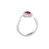 By Request 18ct White Gold Ruby & Diamond Cluster Ring
