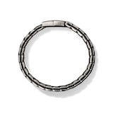 David Yurman Chevron Woven Bracelet in Sterling Silver with Black Diamonds and Black Nylon, 12mm