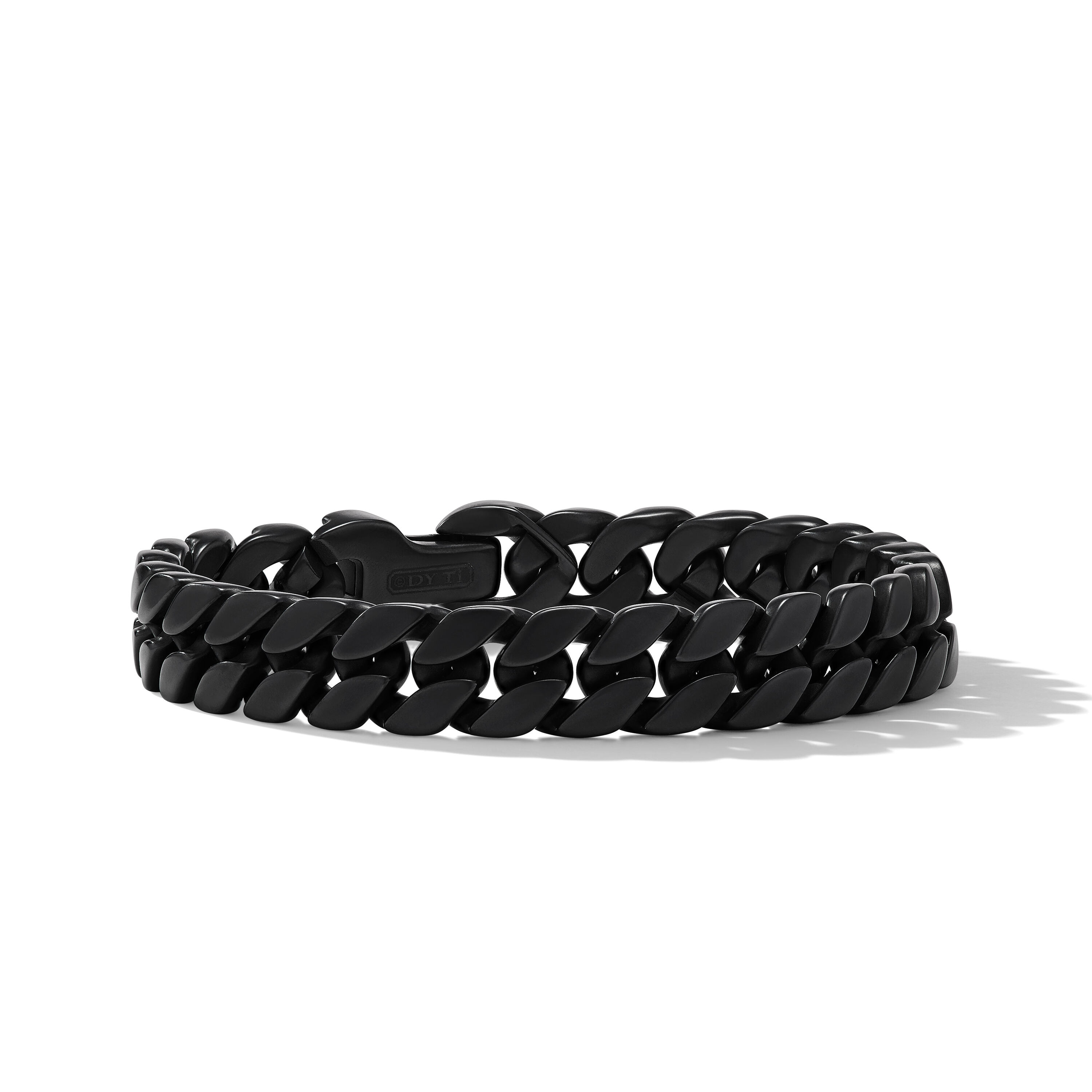 Curb Chain Bracelet in Black Titanium - Size Medium