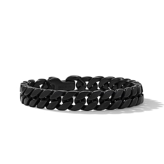 David Yurman Curb Chain Bracelet in Black Titanium, 11.5mm