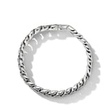 David Yurman Curb Chain Bracelet in Sterling Silver with Black Diamonds, 11.5mm