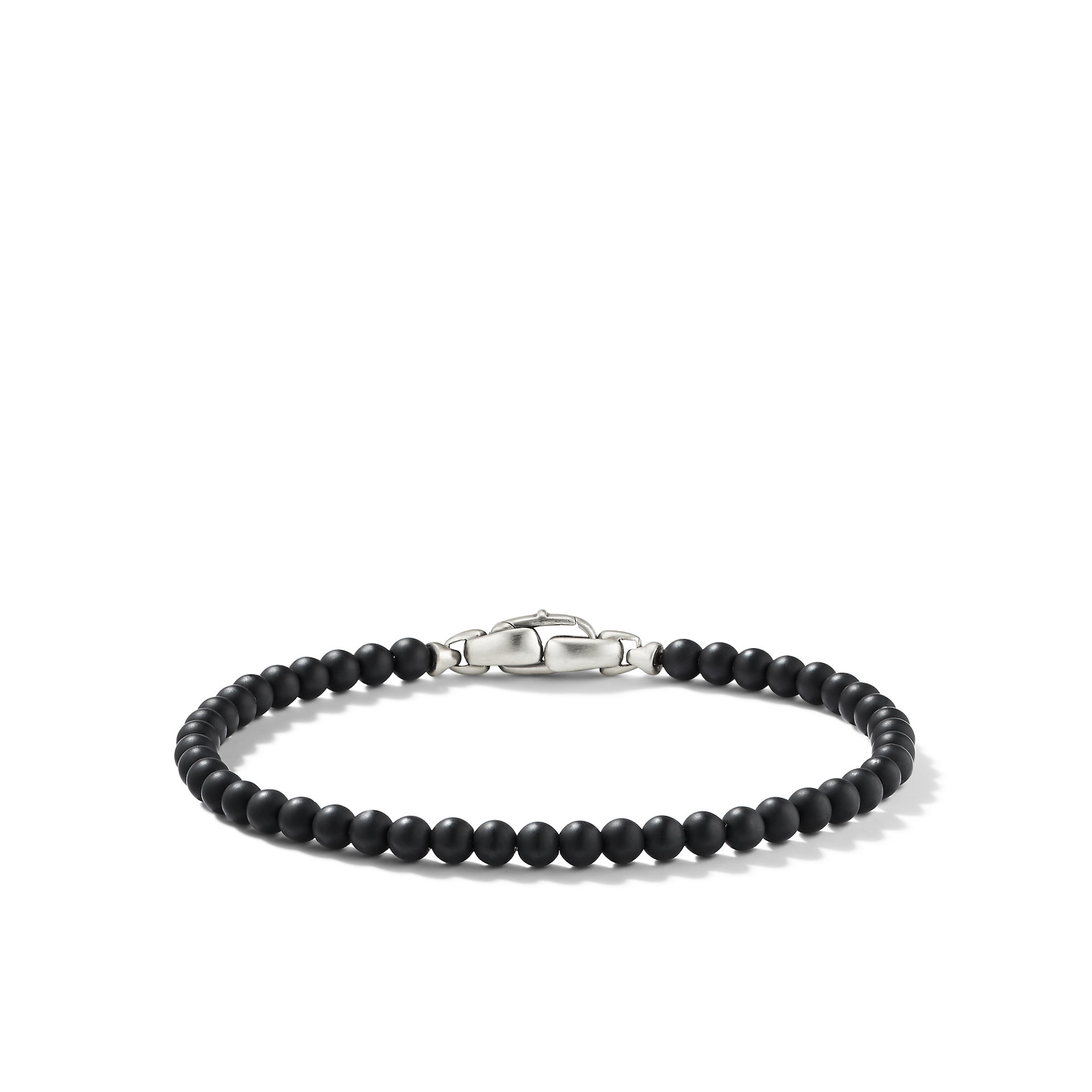 David Yurman Spiritual Beads Bracelet in Black Onyx with Sterling Silver, 4mm