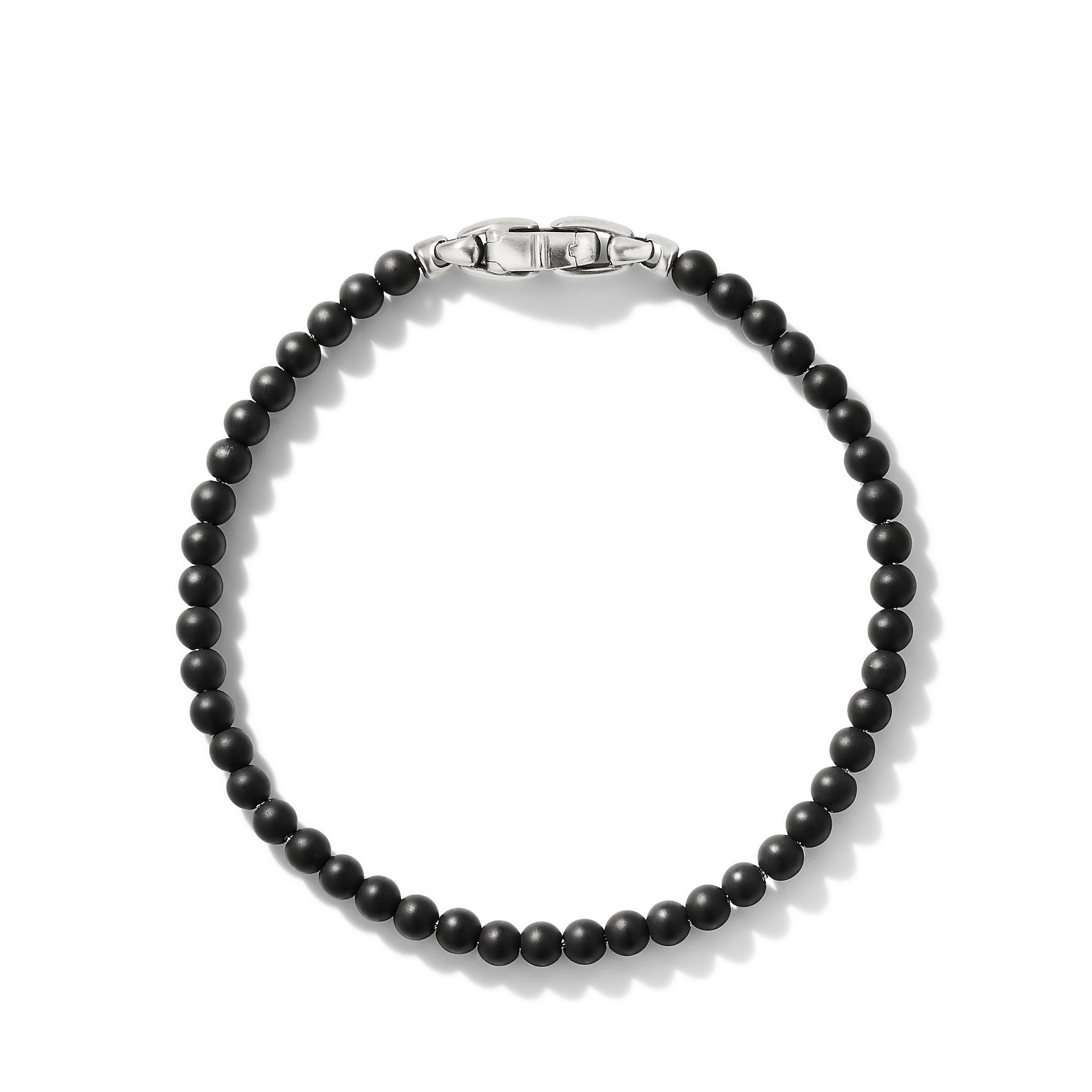 David Yurman Spiritual Beads Bracelet in Black Onyx with Sterling Silver, 4mm