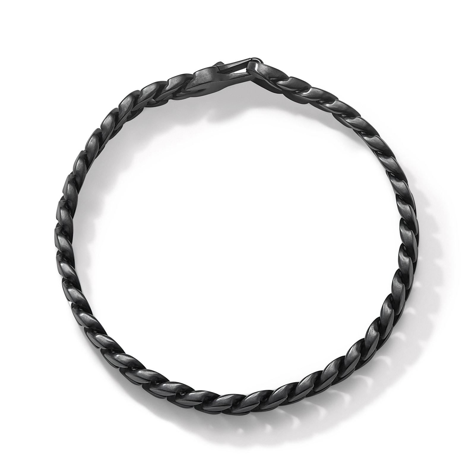 David Yurman Curb Chain Bracelet in Black Titanium, 8mm