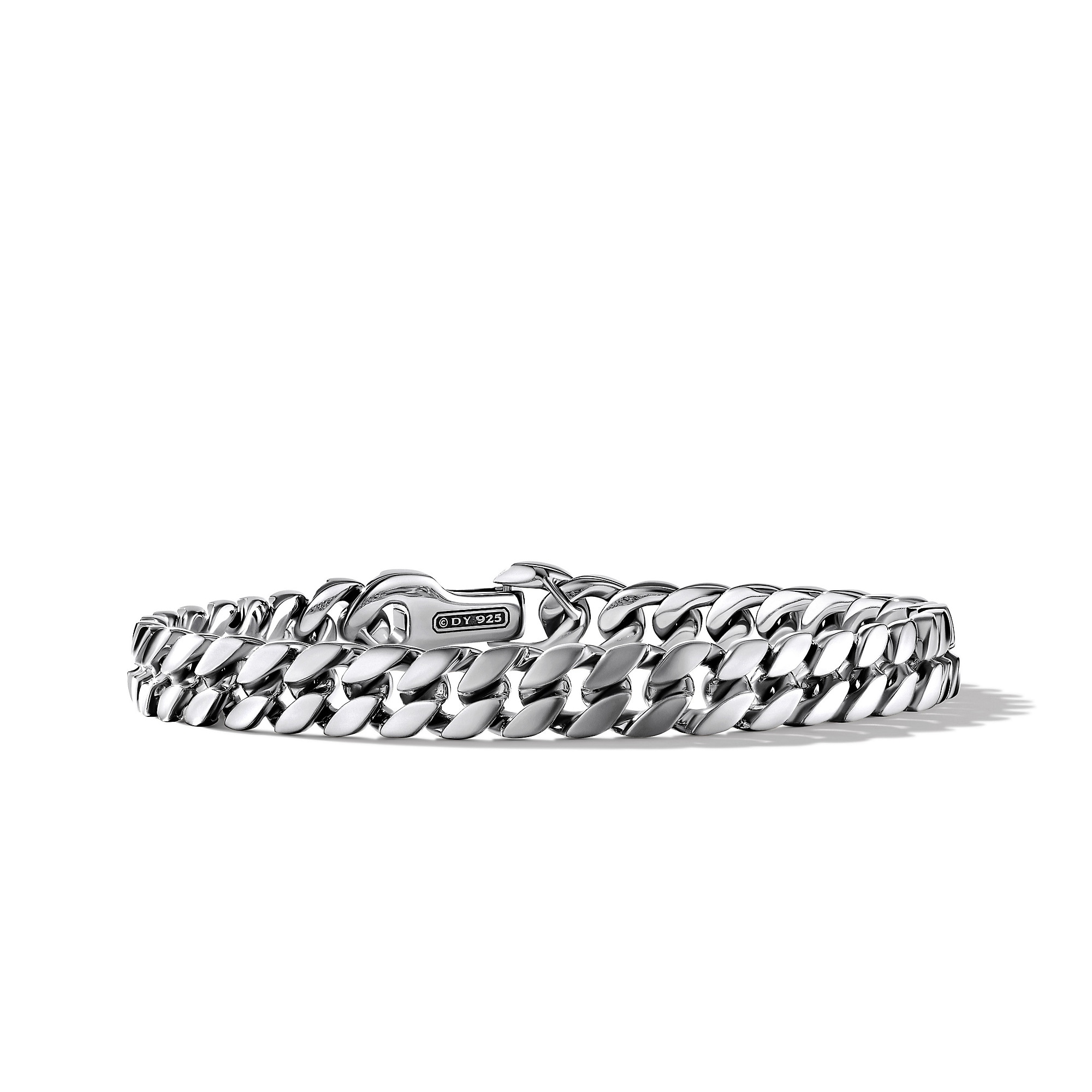 Curb Chain Bracelet in Sterling Silver, 8mm - Small