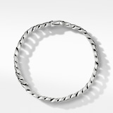 David Yurman Curb Chain Bracelet in Sterling Silver with Black Diamonds, 8mm