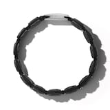 David Yurman Sculpted Cable Woven Tile Bracelet in Black Titanium with Sterling Silver and Black Nylon, 8.5mm