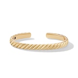 David Yurman Sculpted Cable Cuff Bracelet in 18ct Yellow Gold, 7mm