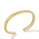 David Yurman Sculpted Cable Cuff Bracelet in 18ct Yellow Gold, 7mm