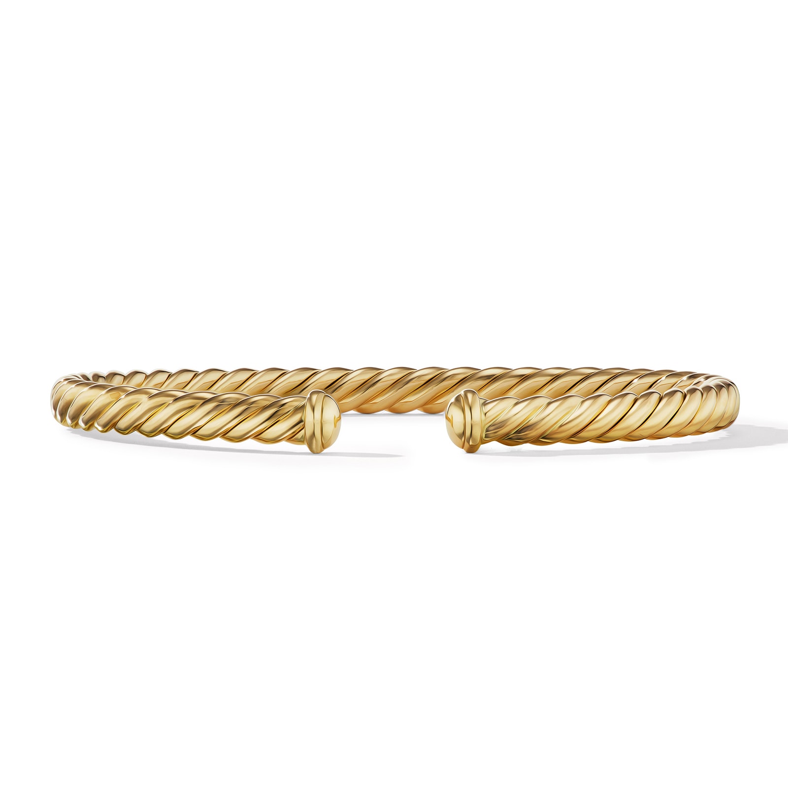 David Yurman Sculpted Cable Cuff Bracelet in 18ct Yellow Gold, 7mm David Yurman Sculpted Cable Cuff Bracelet in 18ct Yellow Gold, 7mm