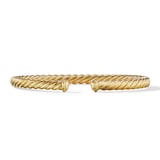 David Yurman Sculpted Cable Cuff Bracelet in 18ct Yellow Gold, 7mm