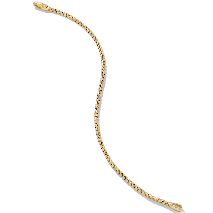 David Yurman Box Chain Bracelet in 18ct Yellow Gold, 2.7mm