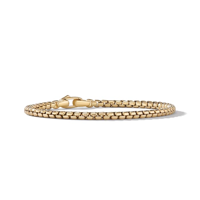 David Yurman Box Chain Bracelet in 18ct Yellow Gold, 3.4mm