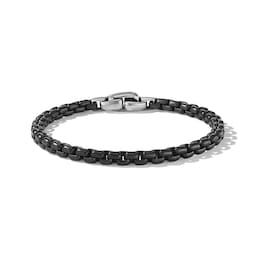 37900091 - Box Chain Bracelet in Darkened Stainless Steel, 5mm