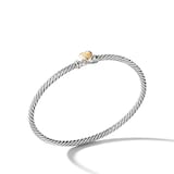 David Yurman Cable Collectibles® Heart Bracelet in Sterling Silver with 18ct Yellow Gold, 3mm