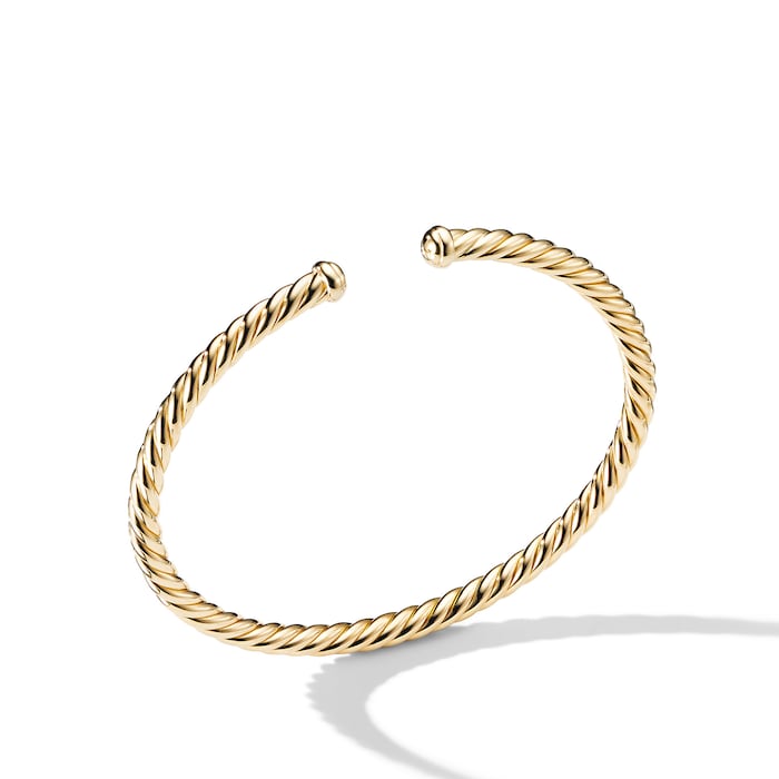 David Yurman Cable Flex Bracelet in 18ct Yellow Gold, 4mm