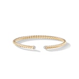 David Yurman Cable Flex Bracelet in 18ct Yellow Gold with Diamonds, 4mm