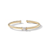 David Yurman X Cablespira® Station Bracelet in 18ct Yellow Gold with Pavé Diamonds - Size Large