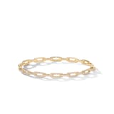 David Yurman Stax Chain Link Bracelet in 18ct Yellow Gold with Diamonds, 4mm