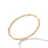 David Yurman Stax Chain Link Bracelet in 18ct Yellow Gold with Diamonds - Size Small