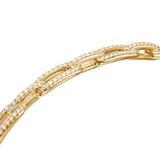 David Yurman Stax Chain Link Bracelet in 18ct Yellow Gold with Diamonds - Size Small