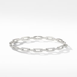 37900122 - Stax Chain Link Bracelet in 18ct White Gold with Diamonds, 4mm