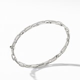 David Yurman Stax Chain Link Bracelet in 18ct White Gold with Diamonds, 4mm