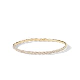 David Yurman Sculpted Cable Flex Bracelet in 18ct Yellow Gold with Diamonds, 3.5mm