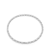 David Yurman Sculpted Cable Flex Bracelet in 18ct White Gold with Diamonds, 3.5mm