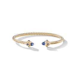 37900134 - Renaissance® Cablespira Bracelet in 18ct Yellow Gold with Blue Sapphires, 3.5mm