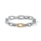 David Yurman DY Madison® Chain Bracelet in Sterling Silver with 18ct Yellow Gold - Size Medium