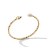 David Yurman Renaissance® Cablespira Bracelet in 18ct Yellow Gold with Diamonds, 3.5mm