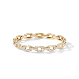 37900146 - Stax Chain Link Bracelet in 18ct Yellow Gold with Diamonds, 7mm