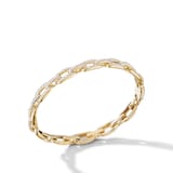 David Yurman Stax Chain Link Bracelet in 18ct Yellow Gold with Diamonds, 7mm