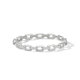 David Yurman Stax Link Bracelet in Sterling Silver with Diamonds, 6.7mm